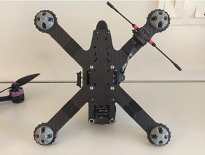 quad skids landing pads rc vehicles drone micro quadcopter mini 3d print model - Mito3D