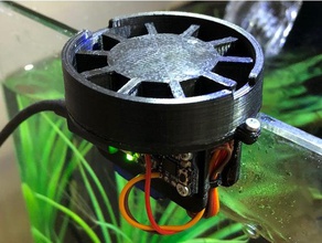 simple automatic fish feeder pets aquarium arduino servo trinket 3d print model - Mito3D
