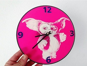 reloj gremlins art 3dlito clock gizmo wall wall clock