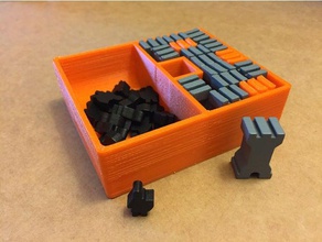 queendomino token tepsi oyuncak oyun aksesuarlar kutusu organizasyon kraliçe domino 3d print model - Mito3D