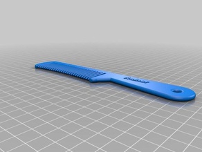 meine angepasste ergonomische Haare kämmen personalisierten text Haushalt 3d print model - Mito3D
