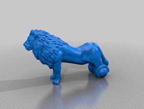 herbert berverts león balanceo de las piernas esculturas 3d print model - Mito3D