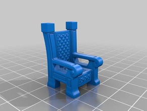 taht mizahı sandalye dnd zindan arazi mobilya heroquest minyatür model koltuk warhammer quest 3d print model - Mito3D
