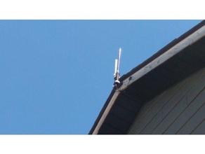 mini antenna mast electronics mount flightaware jetvision radio roof 3d print model - Mito3D