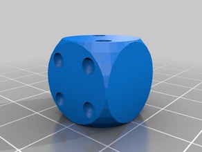 die blank face dice customized 3d print model - Mito3D