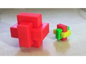 beginnerss burr puzzle Rätsel cube 3d print model - Mito3D