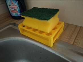 kitchen sponge holder dining drainer 3d print model - Mito3D
