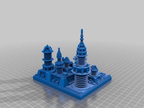 futurista de la ciudad generador 12 art personalizado 3d print model - Mito3D