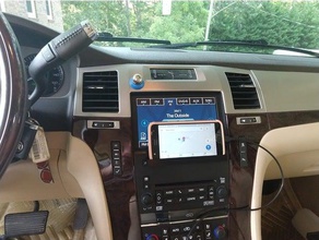 lettore cd porta cellulare automotive titolare telefono stand gps iphone 8 moto 4x 3d print model - Mito3D