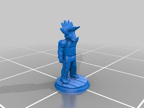triceracop brinquedos jogos masmorras e dragões pistoleiro kung fúria pathfinder 3d print model - Mito3D