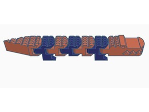 deux couleurs flexi alligator animaux articulés double extrudeuse extrusion fidget jouet flexible polymathic 3d print model - Mito3D