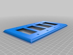 mi personalizados 1 de 4 secciones pared placa interruptor reemplazo partes 3d print model - Mito3D