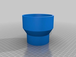 özelleştirilmiş parametrik toz toplama adaptörü parçaları 3d print model - Mito3D