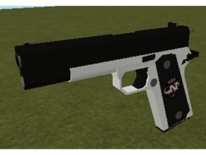 m1911a1 arme à feu accessoires de jeu faux pistolet 3d print model - Mito3D