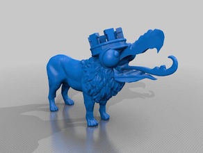 lionbirdchimera esculturas 3d print model - Mito3D