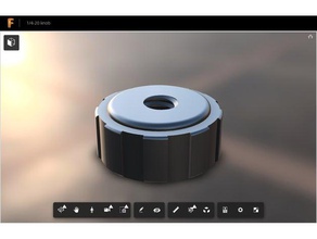 thumb knob 14-20 parts 3d print model - Mito3D