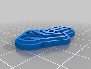 lene keychains customized 3d print model - Mito3D