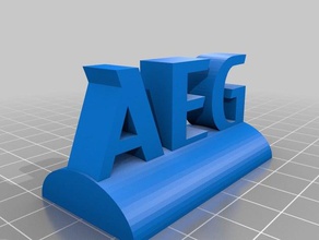 aeg logo famiglia cucina 3d print model - Mito3D