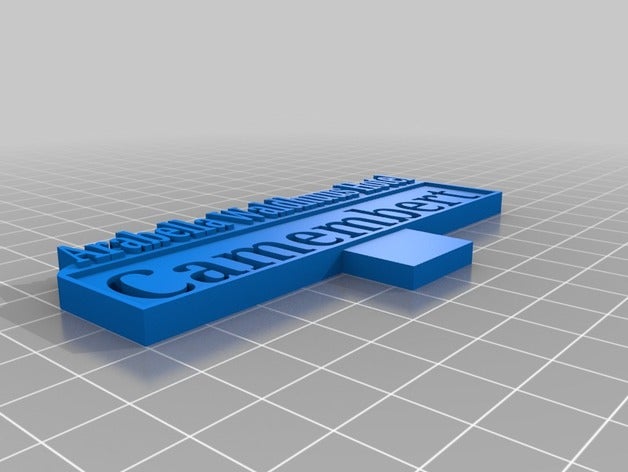 schild camembert 3d baskı 3D print model - Mito3D