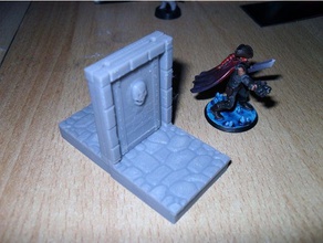 locktight rectangular doors buildings structures 28mm dungeons dragons dungeon tiles magnet magnetic pathfinder stone 3d print model - Mito3D