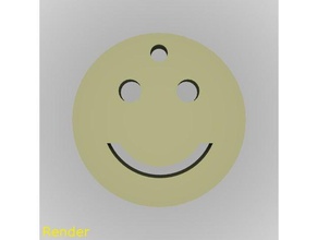 smiley emoji happy keychain keychains easy fast 3d print model - Mito3D