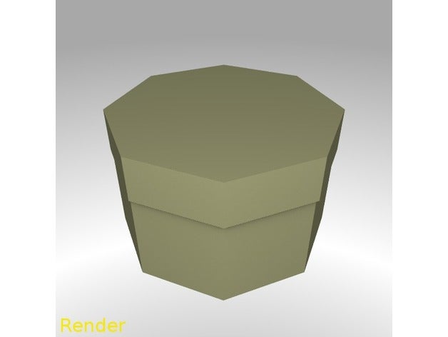 octagon shaped box small containers 3D print model - Mito3D