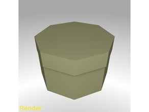 sekizgen kutu küçük şeklinde kaplar 3d print model - Mito3D