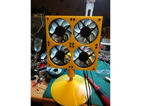4x 8cm fan titolare l'elettronica ventola 3d print model - Mito3D
