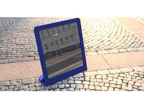 mirrorframe mirror holder mount 150x150 bathroom 3d print model - Mito3D