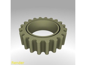 rounded gear fidget ring size 7 rings gadget toy 3d print model - Mito3D