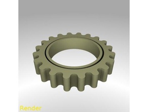 rounded gear fidget ring thin size 7 rings gadget toy 3d print model - Mito3D