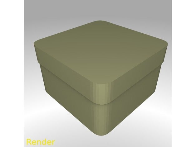 quadratische box abgerundete klein Container 3D print model - Mito3D
