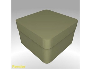 plaza de la caja con forma redondeada pequeña contenedores 3d print model - Mito3D