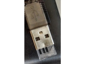 usb, um conector macho pino de isolador volta-poder bloqueador computador o cabo ender 3 3d print model - Mito3D