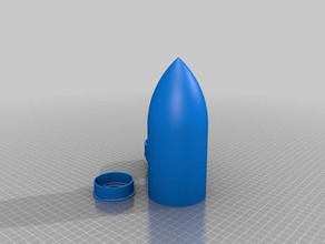 falcon 9 style-Rakete-Spitze hobby Modell-Rakete spacex 3d print model - Mito3D