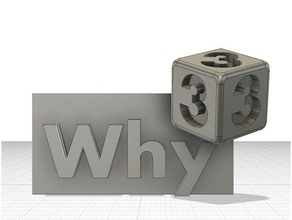 por que al cubo sinais logotipos tres 3d print model - Mito3D