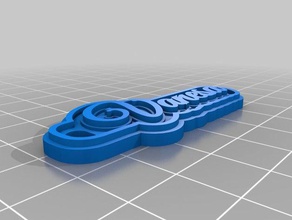 vanesa Anahtarlık özelleştirilmiş 3d print model - Mito3D