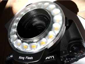 lens hood adapter rf-600d led ring light camera h-fs12060 lumix panasonic 3d print model - Mito3D