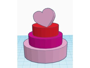 birthday cake art tynker cad 3d print model - Mito3D