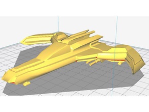 1 cube challenge fighter ship vehicles scifi space spaceship starfighter 3d print model - Mito3D