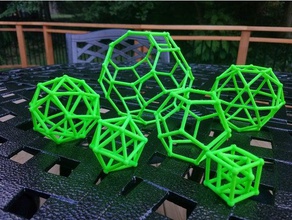 openscad-poliedros partes arquímedes sólido de la geometría matemáticas openscad biblioteca platónico 3d print model - Mito3D