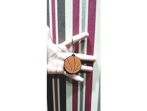 basketball keychain 3d printing keyring 3d print model - Mito3D