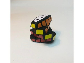 1x5x5 disquete cubo quebra-cabeças Quebra-cabeça 3d sinuoso do enigma 3d print model - Mito3D