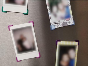 magnetic x-frame instax mini decor fujifilm hanger photo photography frame picture 3d print model - Mito3D