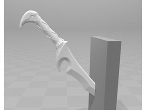 orcish dagger stabbed version costume elder scrolls remix skyrim wall hanger 3d print model - Mito3D