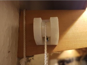 ceilingwall mount pulley system deckenwand umlenkrollen diy 1mm 2mm 3mm 4mm 5mm 6mm ceiling flaschenzug led modular tackle rope seil tau wire 3d print model - Mito3D