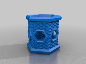 hex-box ii Container 3d print model - Mito3D