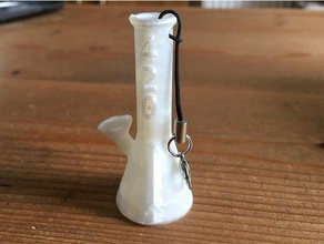 420 bong keyring keychains weed 3d print model - Mito3D