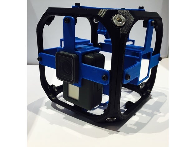 iyp vr-360&deg Käfig 6x gopro hero 3 4 5 Sitzung Kamera ActionCam beim action-cam Kamera-Halterung cube virtuelle Realität 3D print model - Mito3D