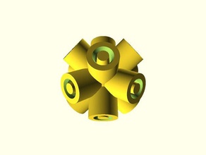 Oktaeder-Tetraeder-Kunststoff-Stroh-connector v2 math Kunst 3d print model - Mito3D